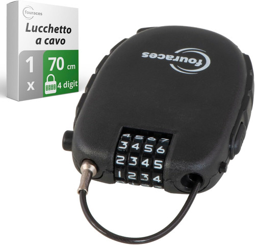 Lucchetto con cavo retrattile - lucchetto,