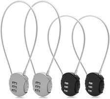 4 Pezzi Lucchetto Cavo Acciaio